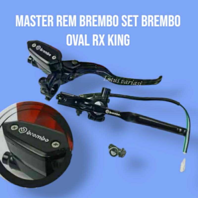 MASTER REM BREMBO SET BREMBO OVAL RX KING BERKUALITAS BLACK
