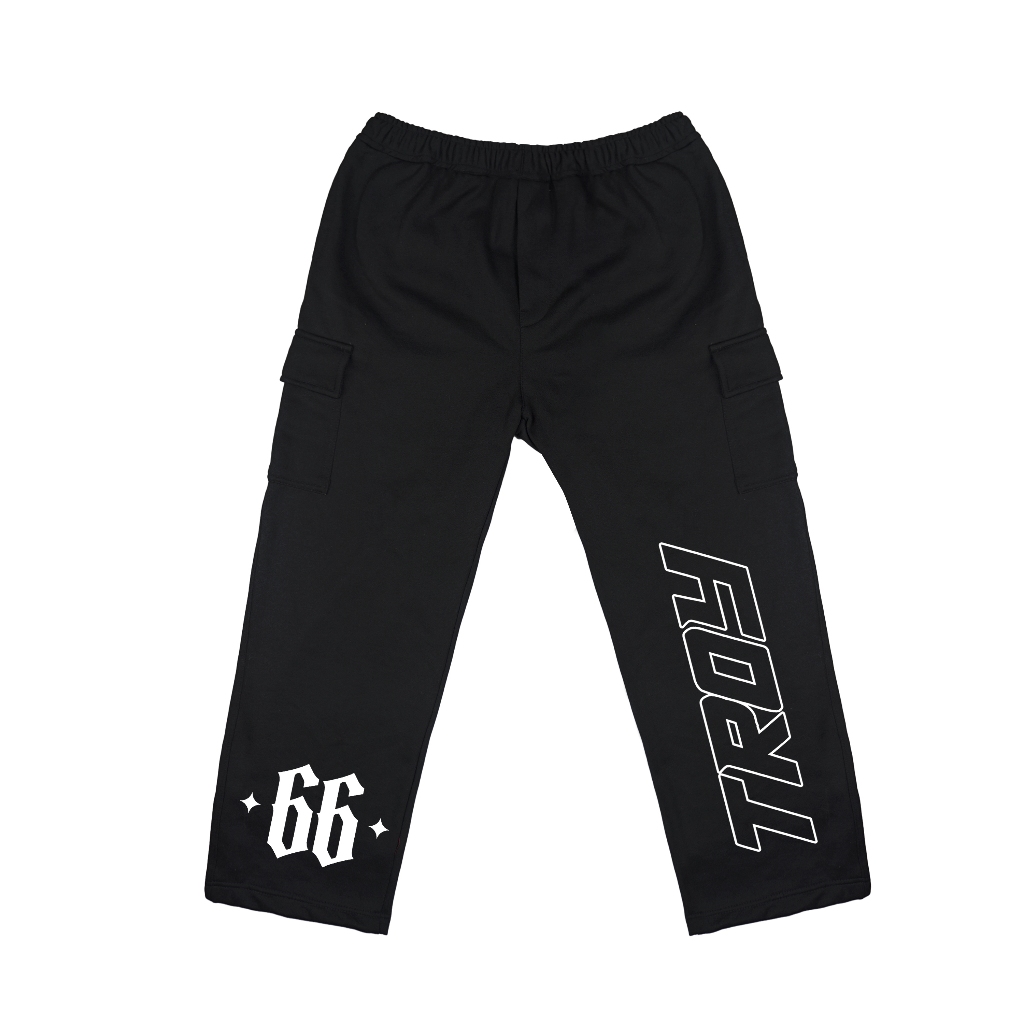 Troy Company Baggy Cargo Long Pants Black 66 - Celana Kargo Baggy Hitam LFC 3073
