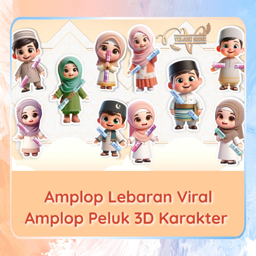 

isi 10 pcs amplop lebaran karakter amplop uang selip amplop peluk amplop thr lebaran amplop uang