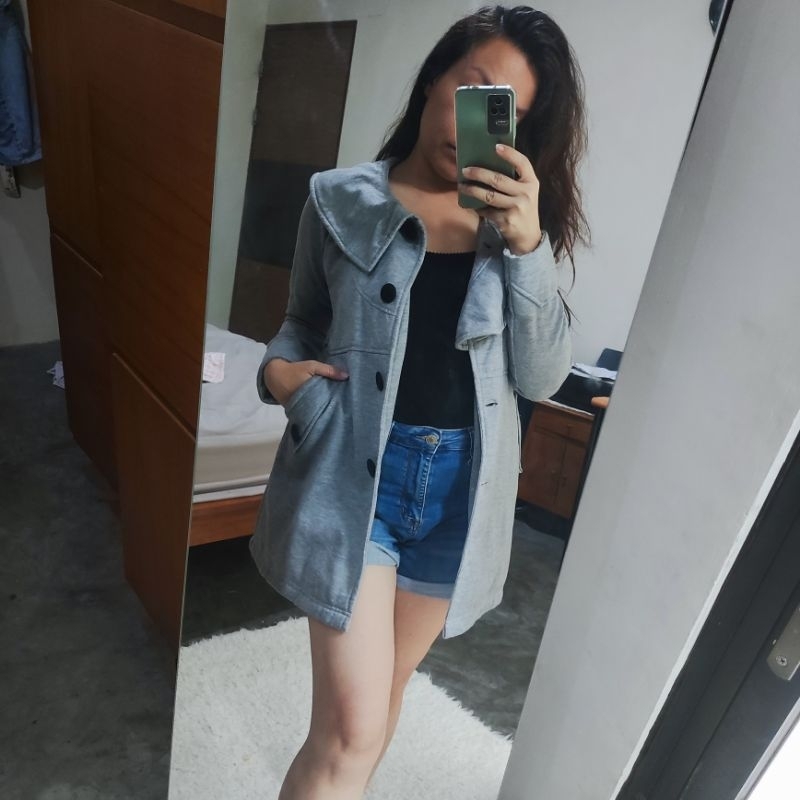 outer wanita woman blazer cardigan vest hoodie jacket sweater poncho denim preloved second