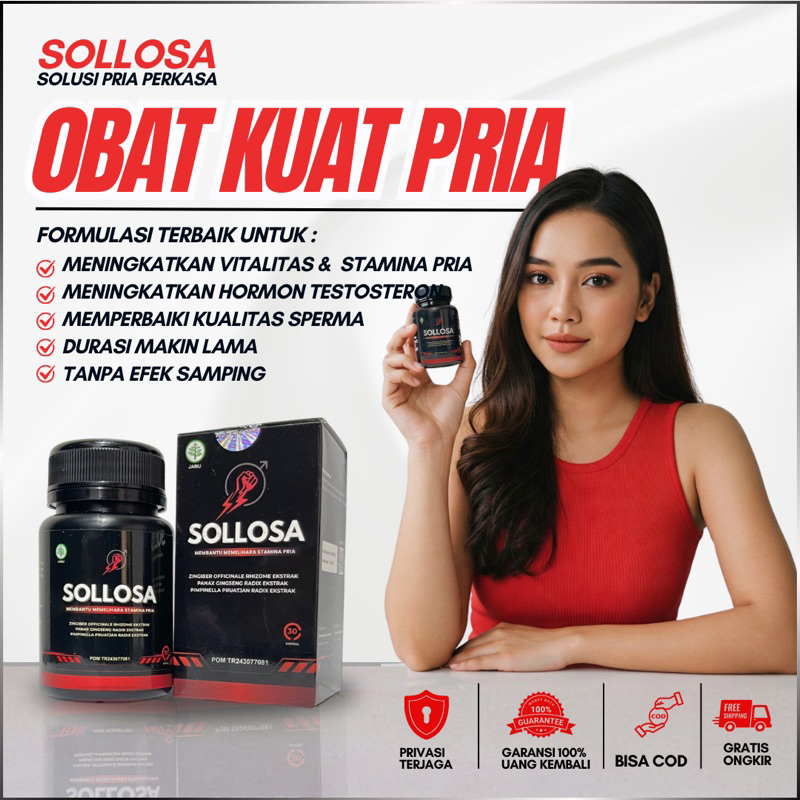 SOLLOSA 0bat kuat pria tahan lama original 100% bpom oat kuat obat panambah stamina meningkatkan hor