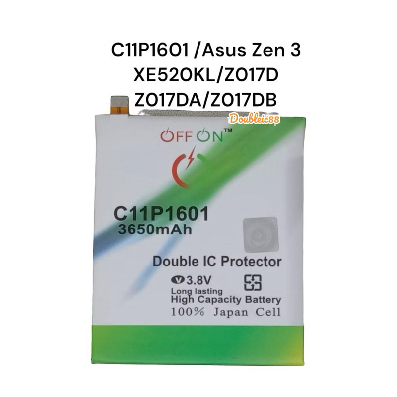 Baterai OFF-ON OFFON C11P1601 Asus Zenfone 3 Zenfone Live XE520Kl Z017D Z017DA Z017DB baterai batter