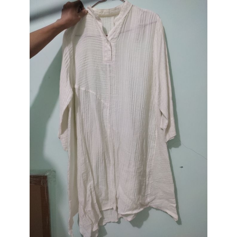 Tunik putih polos