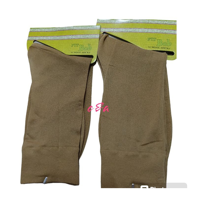 kaos kaki tipis stoking wanita panjang selutut coklat kulit L