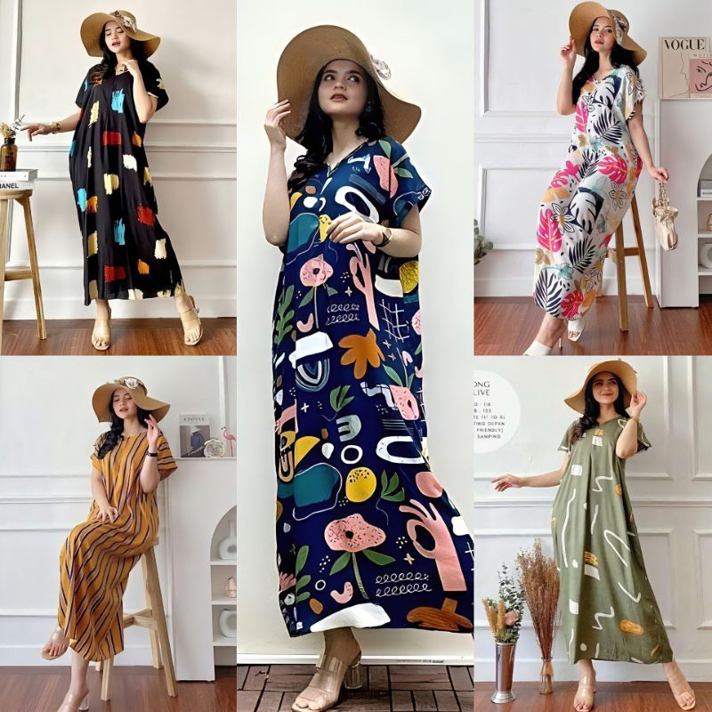 Daster Panjang Semata Kaki - Makassar - Daster Busui Resleting