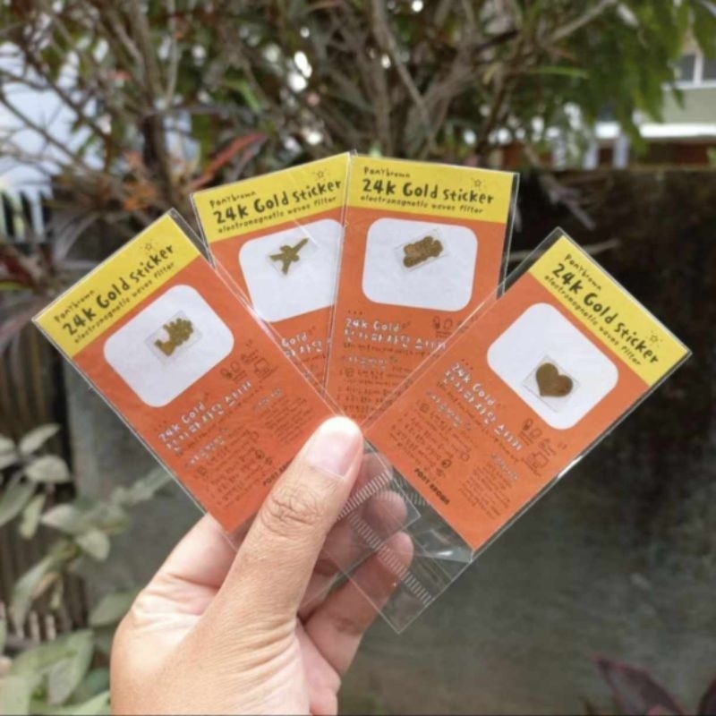 Stiker Anti Radiasi Pony Brown 24K Gold Plating Sticker Termurah Se Indonesia