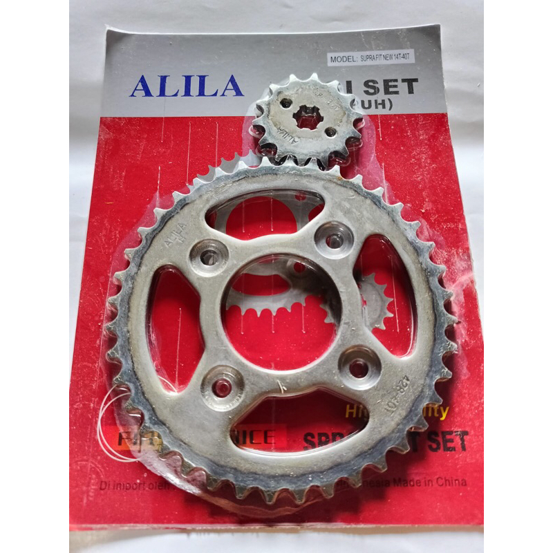 Gear set depan belakang Gir set Supra Fit New Revo Absolute 14T-40T ALILA