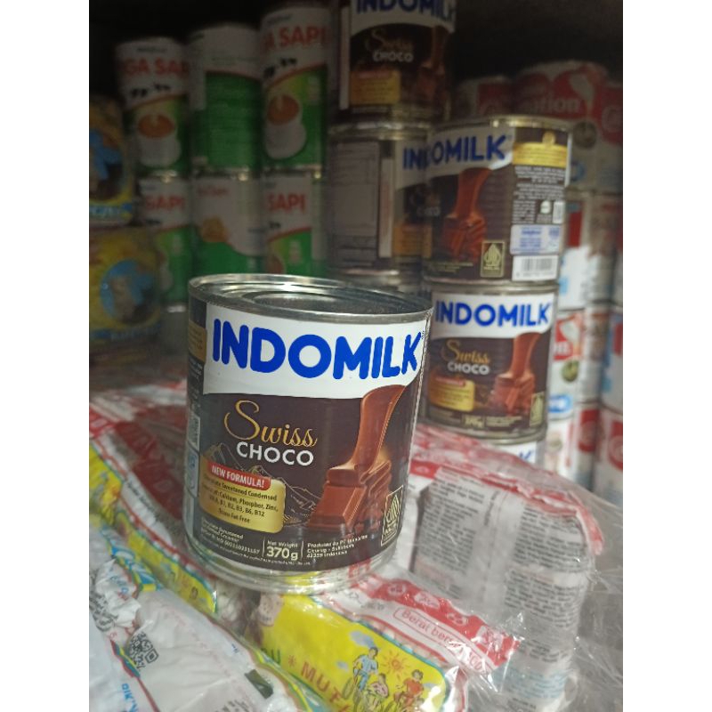 

susu kental manis coklat/indomilk swiss choco/susu indomilk coklat swis kemasan 370gr