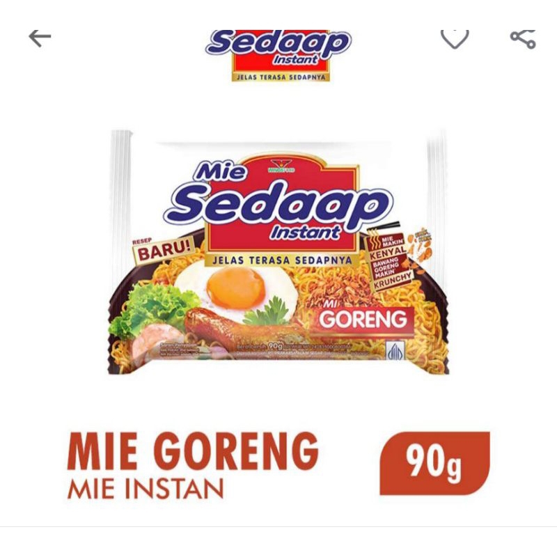 

Mie sedaap goreng 90 gr