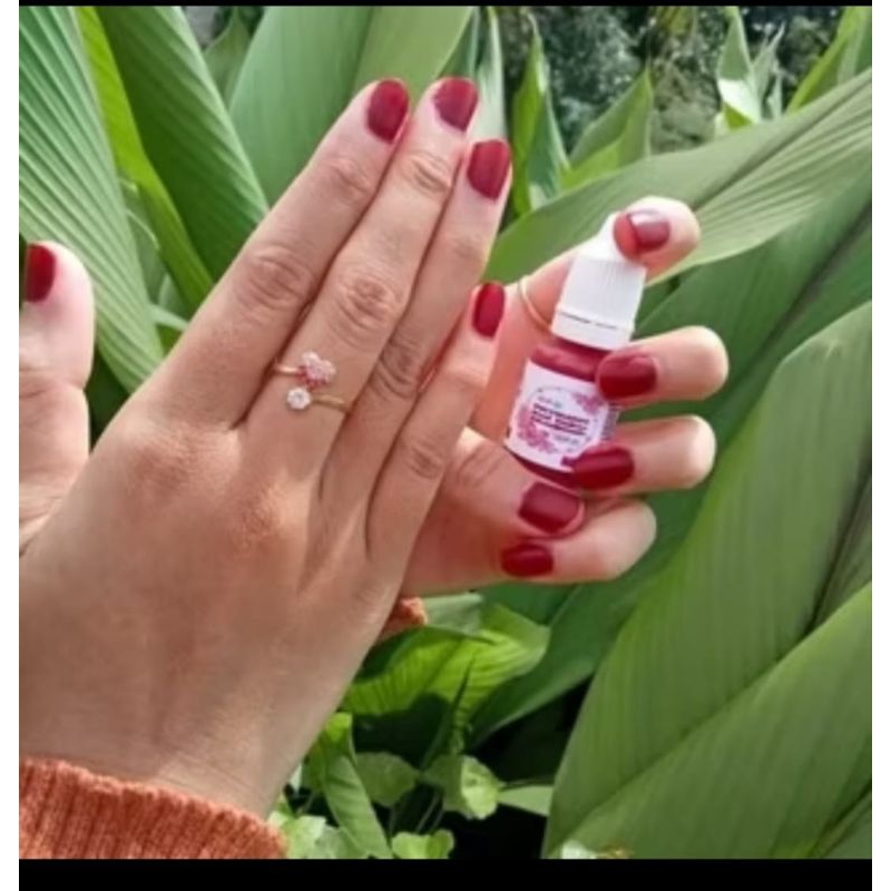 inai kuku muslimah warna maroon dan merah