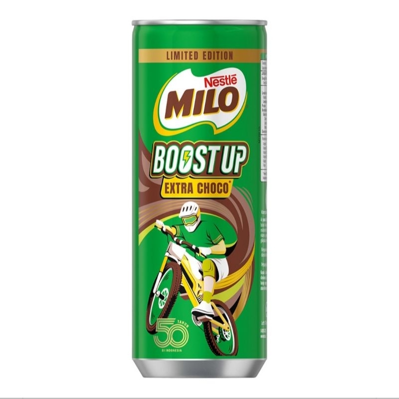 

Milo Boost Up Minuman Ekstra Cokelat 220 ml