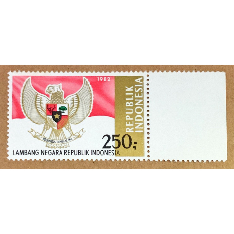

(BA) PRANGKO INDONESIA 1982 LAMBANG NEGARA 1V SINGLE SET MNH.