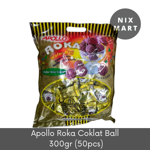 

Roka Apollo Coklat Wafer Ball 300gr isi 50pcs