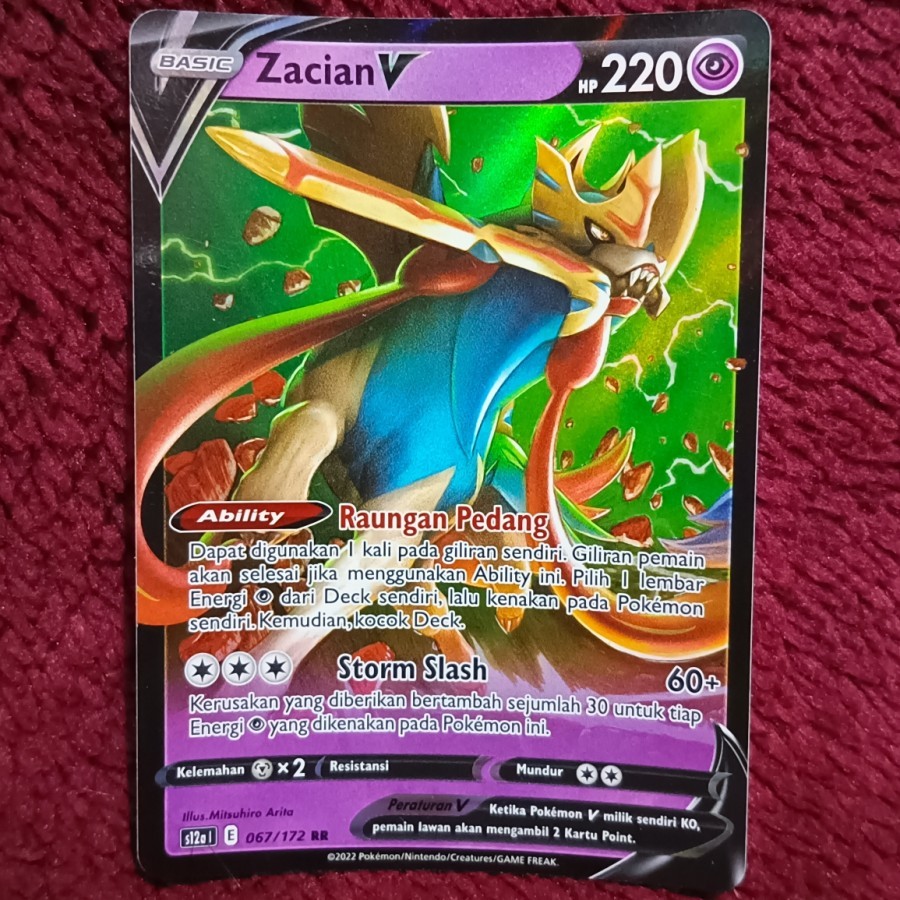 Zacian V RR s12a - Pokemon TCG Indonesia foil holo
