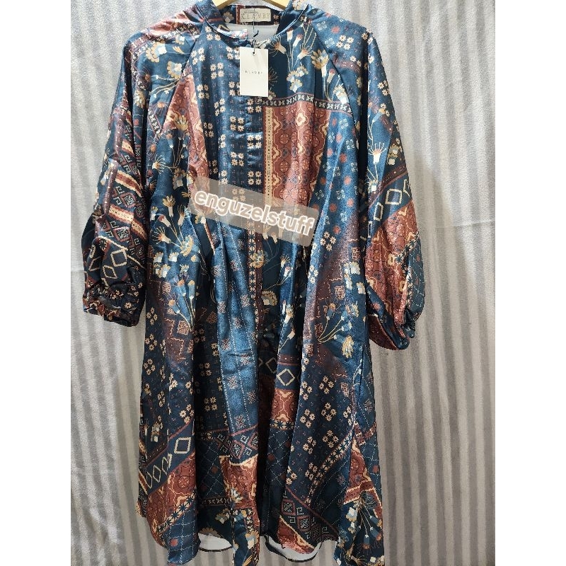 NEW Poppy Tunic in Sailor Blue Wearing Klamby