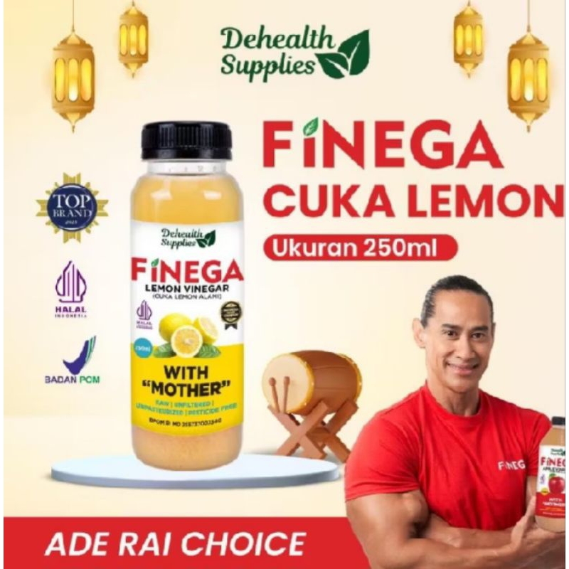 

Dehealth Supplies FINEGA CUKA LEMON 250ml Botol Plastik