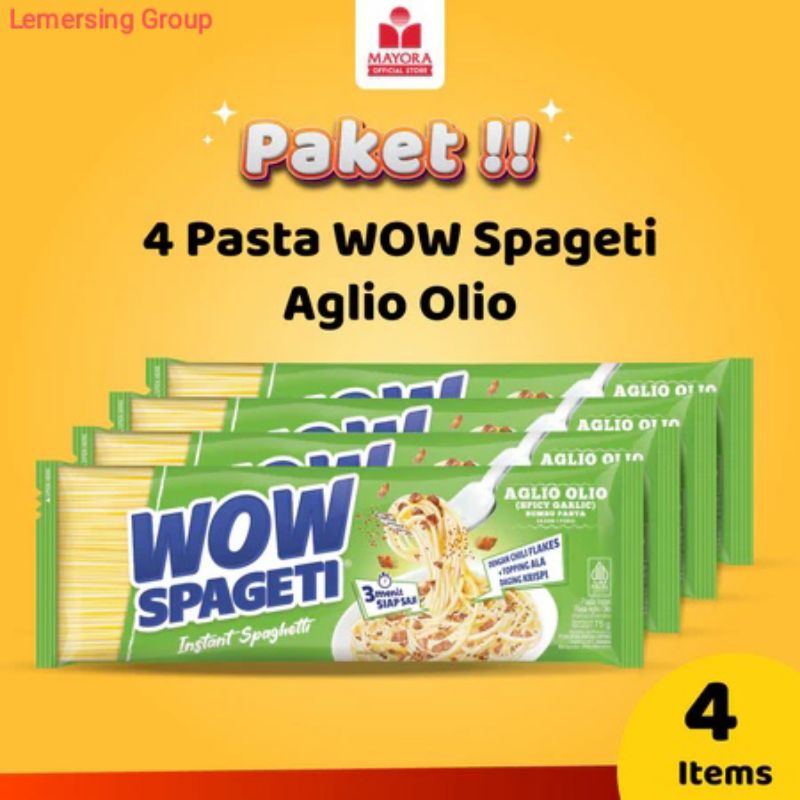 

Lemersing - BARU Paket Isi 4 Pcs Pasta WOW Spageti Aglio Olio