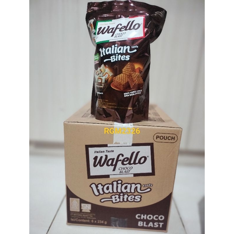Wafello Coklat Pouch 228gr ( Harga Per Dus)