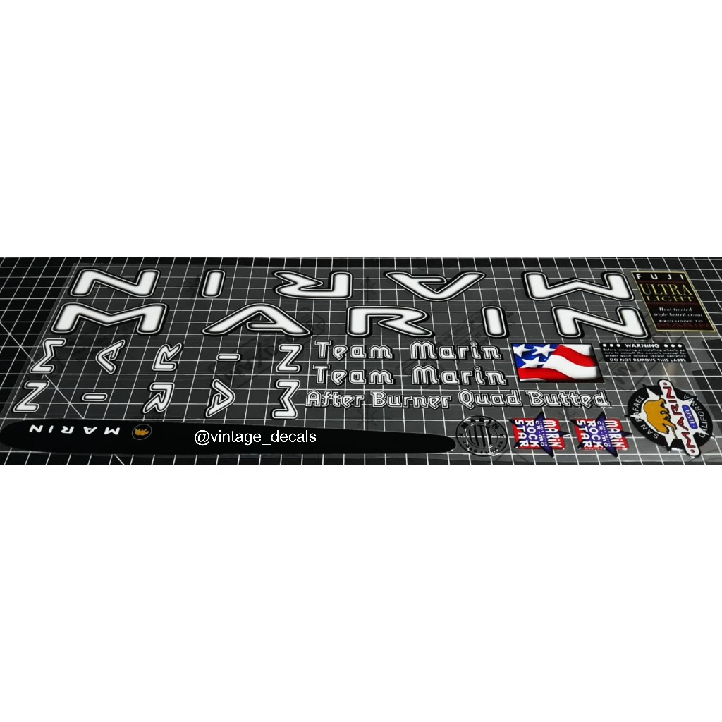 sticker decals replacements Marin team marin