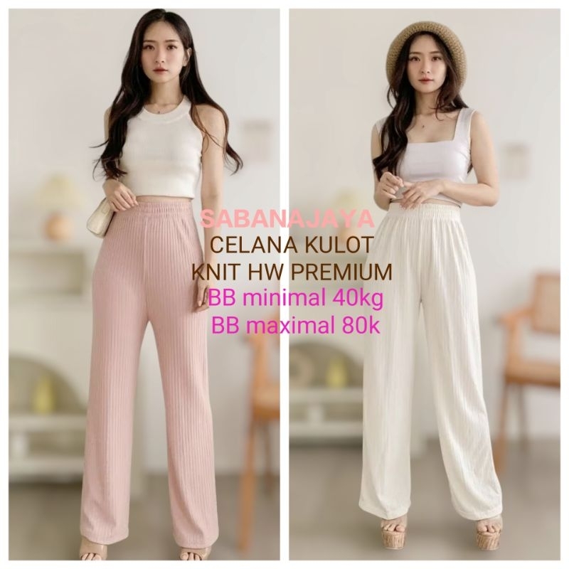 GROSIRAN CELANA KULOT RIB KNIT PREMIUM