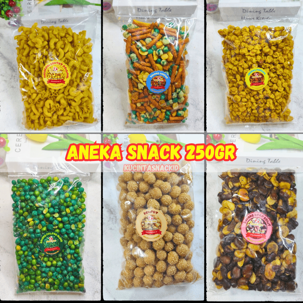 

Aneka Snack Serba 250 Gram Makanan Ringan Camilan Jajanan Pedas Manis Gurih Asin By Kucinta Snack