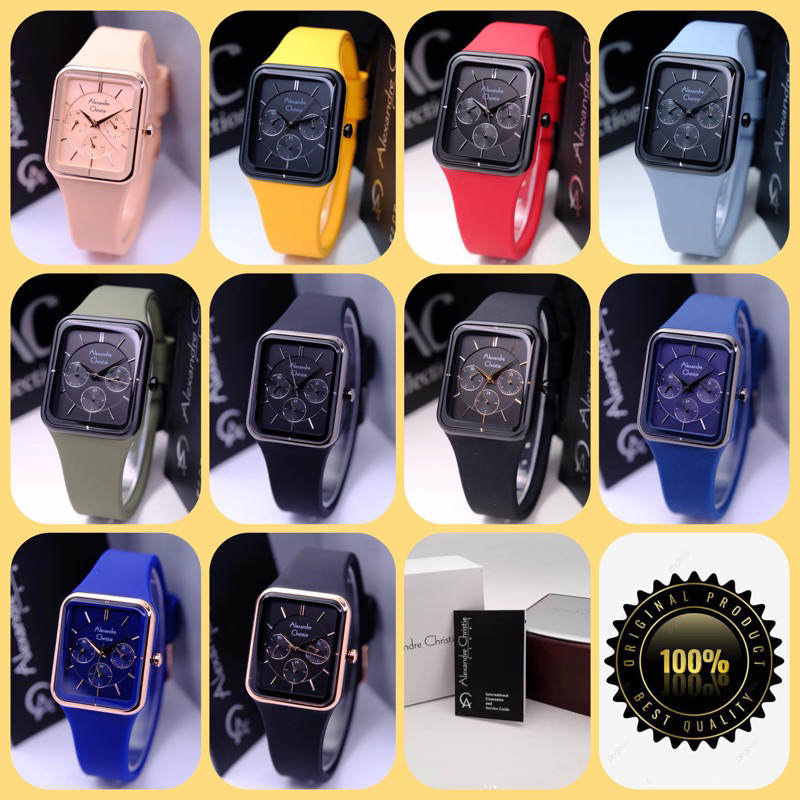 JAM TANGAN WANITA ALEXANDRE CHRISTIE AC 2744 BF / AC 2744 / 2744 ORIGINAL RUBBER GARANSI RESMI 1