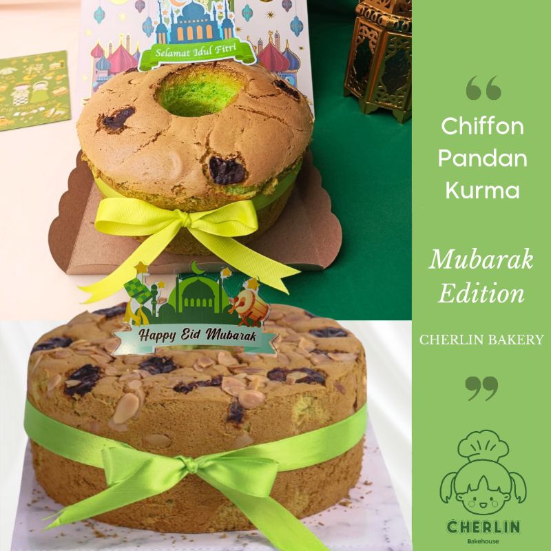 

Parsel Ramadan / Idulfitri Kue Kering Hampers - Chiffon Pandan Kurma - Cherlin Bakery