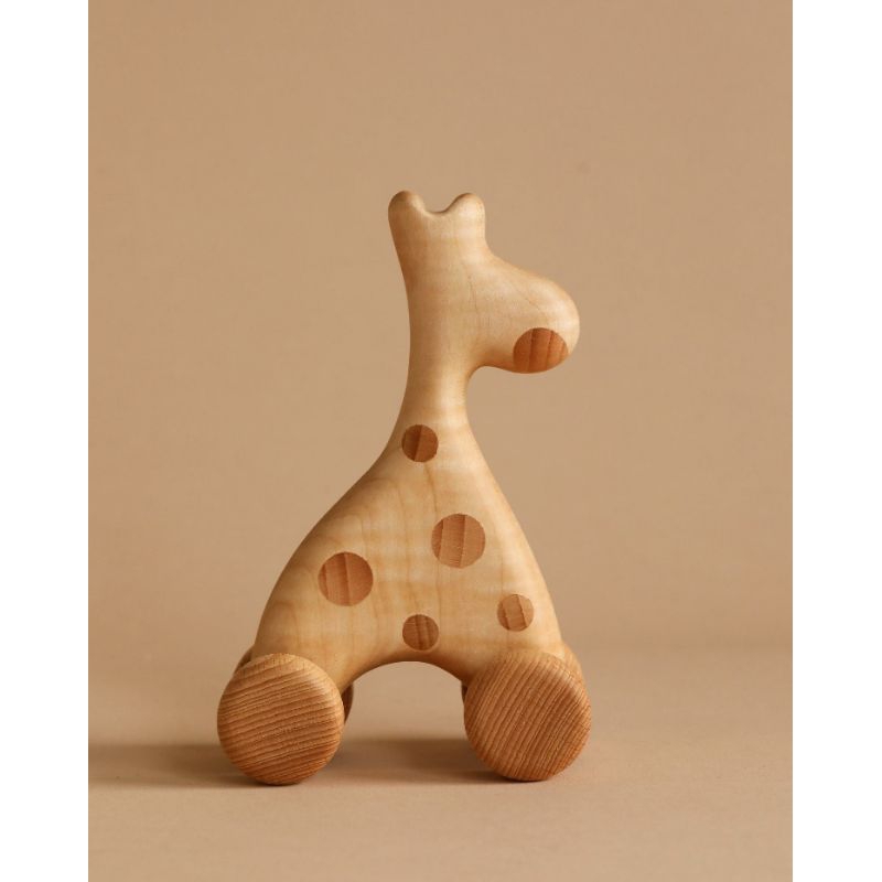 Handmade Wooden Mini Giraffe Push Toys , Pretend Play , Montessori toys , Sensory Toys , Open Ended 