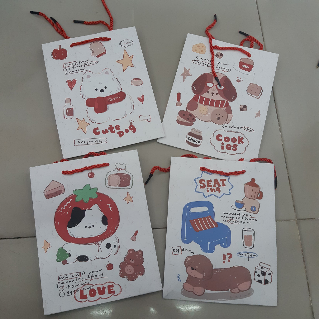 

Paper bag kecil vartikal motif - UK [18x10x23]