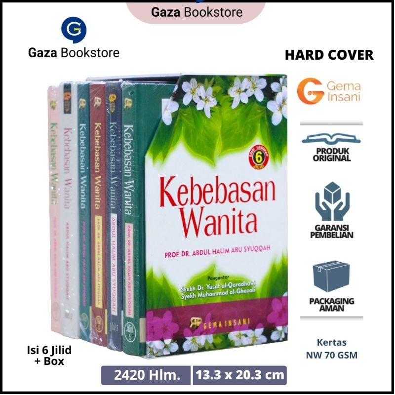 Set Kebebasan Wanita Isi 6 jilid (Box) HC l Prof. Dr. Abdul Halim Abu Syuqqah l Gema Insani
