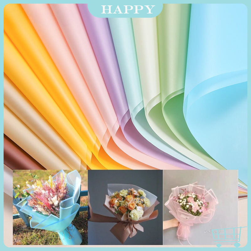 

【Ready】20 LEMBAR Flower Wrapping Paper Varian List Gold Emas Kertas Buket Bunga Cellophane Florist goldline