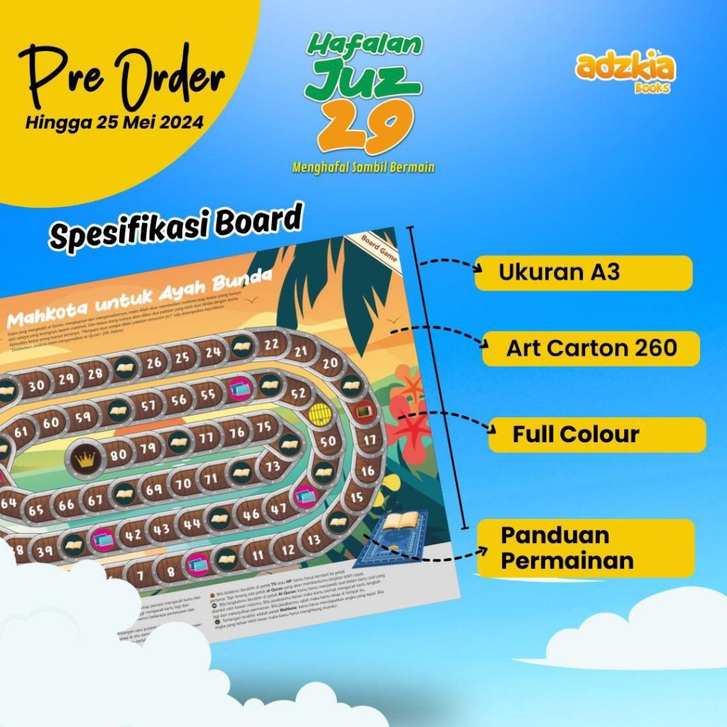

Ready Stok !!! - Ladder & Slidder Murojaah Juz 29 - Adzkia Books