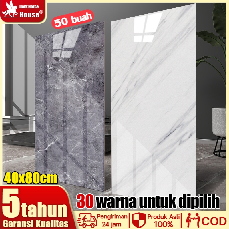【80 tahun tidak jatuh】Wallpaper dinding VINYL Marble 80 x 40 cm Lantai Vinyl Marbel Granit Stiker Le