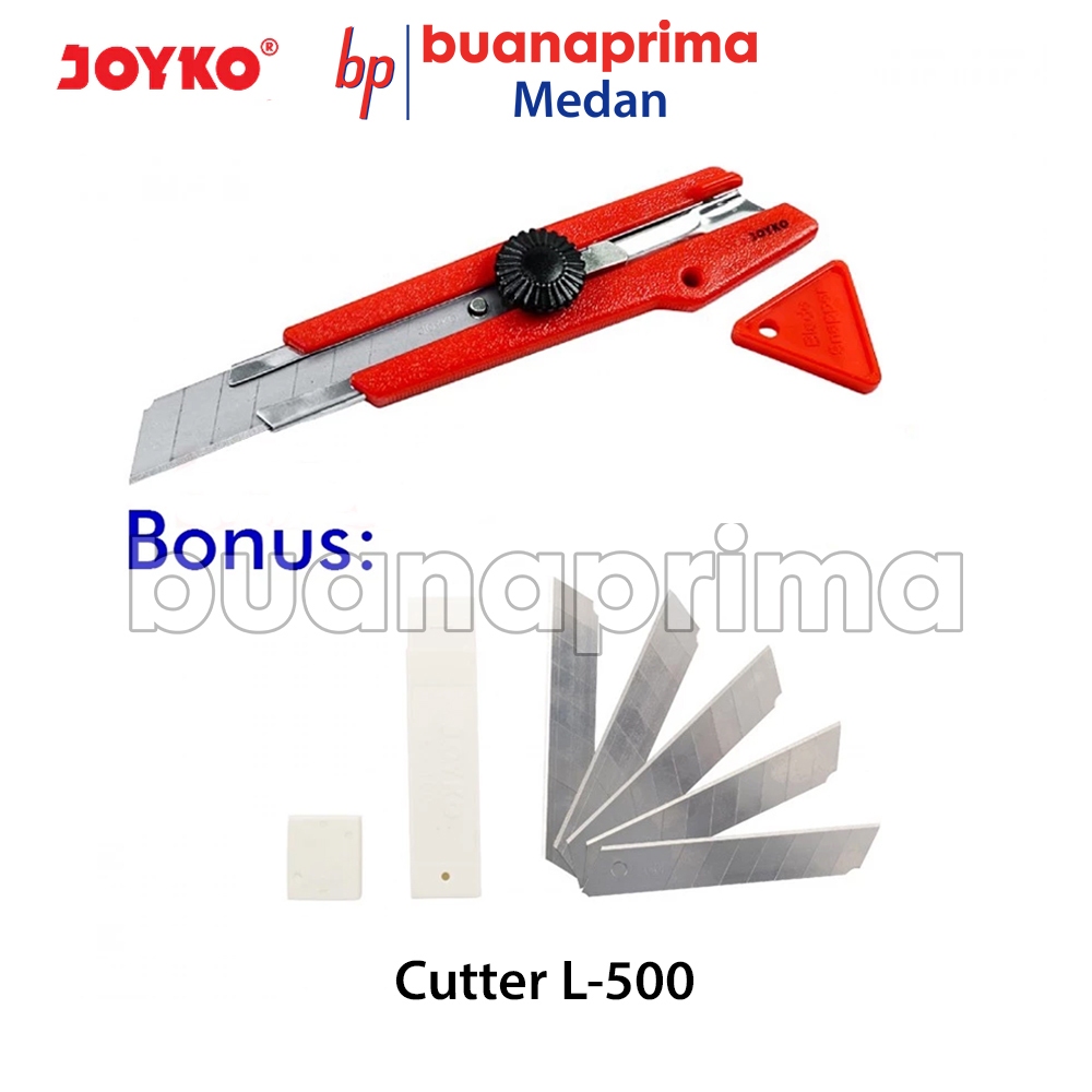 

Cutter Joyko L-500 Bonus Refill Besar Pisau Pemotong Kertas Tajam L500 Bisa Refill