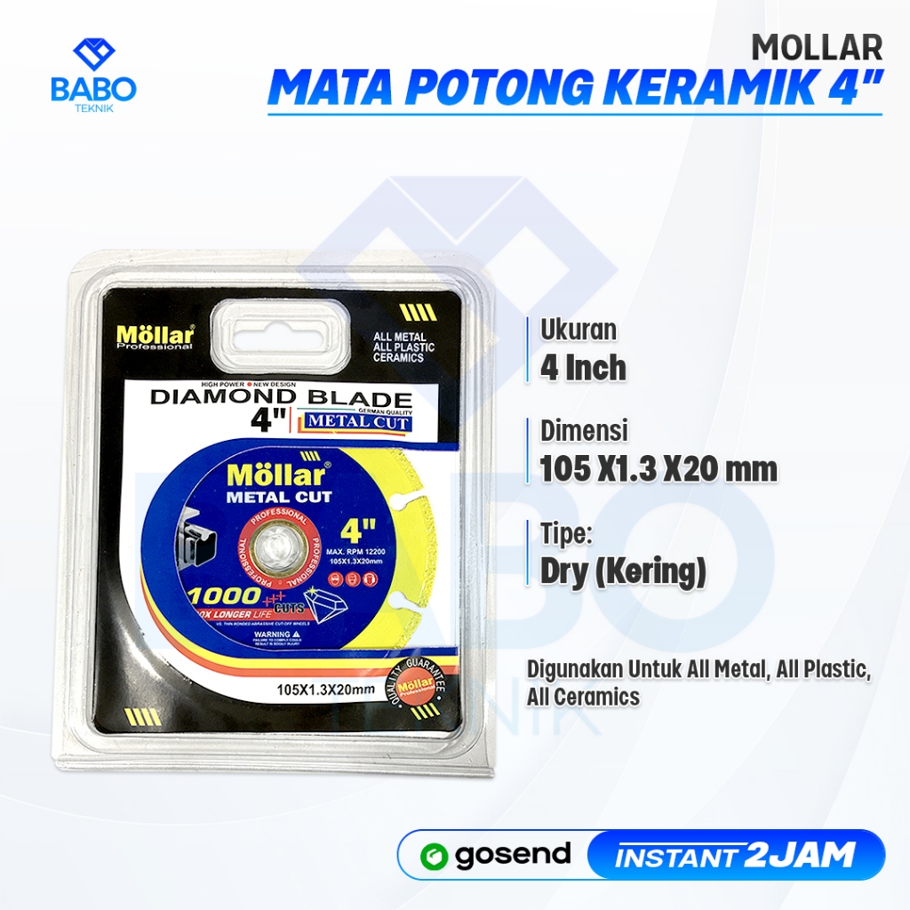 MOLLAR YELLOW MATA GERINDA POTONG BESI KERAMIK GRANIT DIAMOND WHEEL