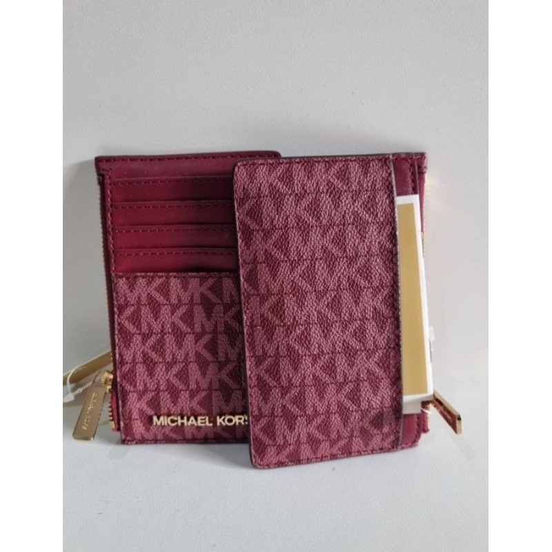 MK Jet Set Travel Md Tz Mulberry Card Case Wallet