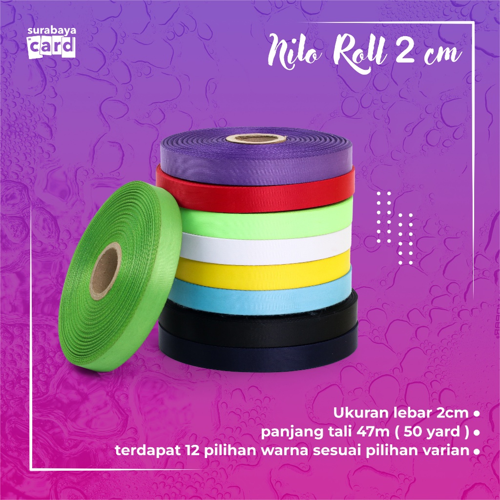 

Tali Lanyard IDCard bahan Nylon Licin Uk. 2 cm Roll Bahan Lanyard Roll