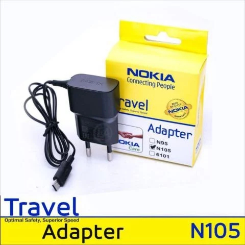 CHARGER NOKIA N105 PACK KUNING MICRO | CHARGER NOKIA N105 PACK KUNING NOKIA KECIL | TRAVEL CHARGER |