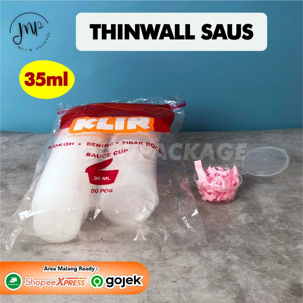 CUP SAUS 35ML / TEMPAT SAUS / THINWALL KECIL 35 ML / WADAH KECIL