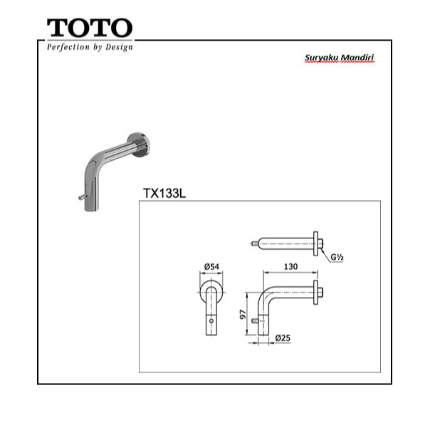 TOTO KRAN TX133L | KRAN WASTAFEL TX133L | KRAN WUDHU