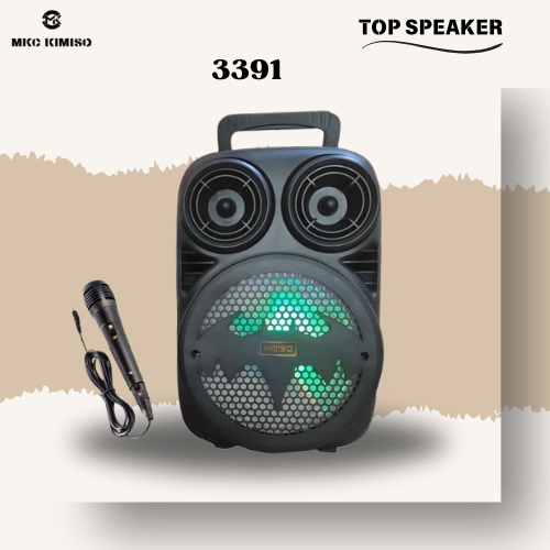 MKC KIMISO SPEAKER BLUETOOTH PORTABLE MODEL BATMAN 6.8 INCH BONUS MIC KARAOKE 3391