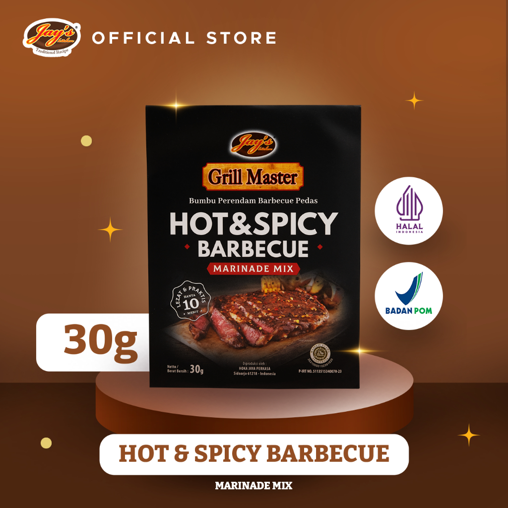 

Jay's Kitchen Grill Master Hot & Spicy Barbecue Marinade Mix