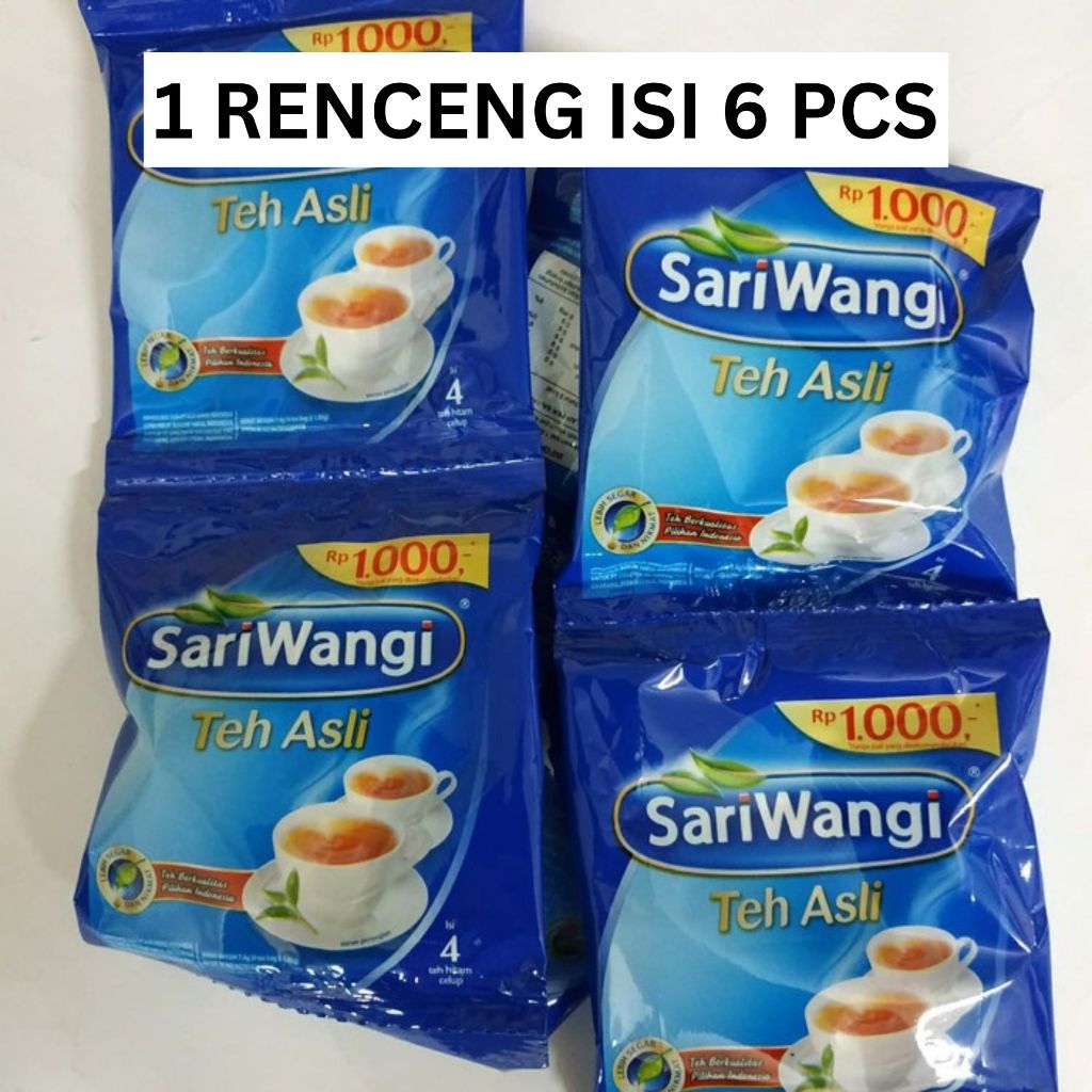 

(1 RENCENG ISI 6 PCS) Teh Sariwangi Sachet Eceran Per Renteng 1000an Teh Celup Sariwangi Teh Asli Ekonomis