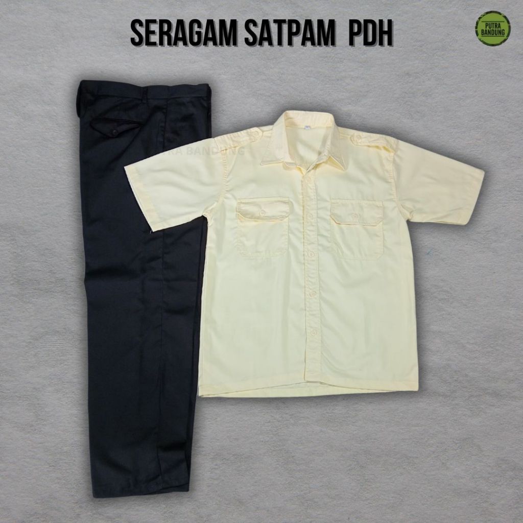 SERAGAM PDH CREAM SATPAM/SERAGAM PDH CREAM/SETELAN SERAGAM SATPAM/BAJU PDH SATPAM