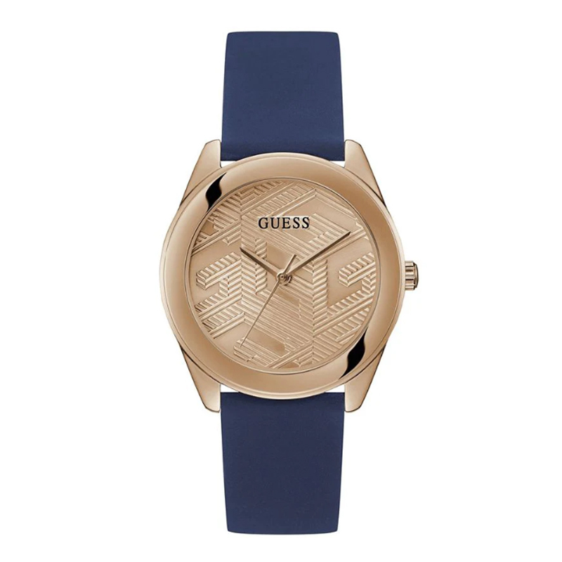 Guess GW0665L2 Cubed Navy Rosegold Jam Tangan Wanita Original Garansi Resmi 1 Tahun