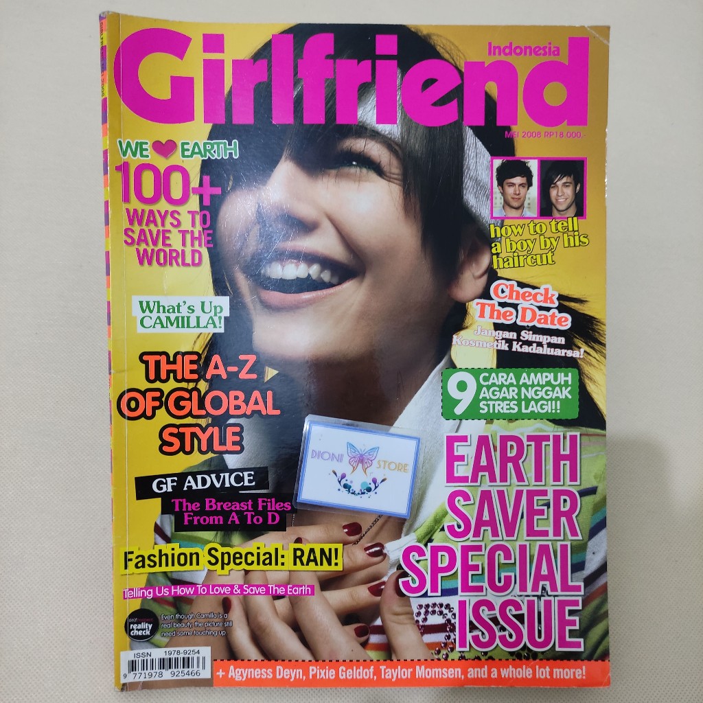 (ORIGINAL) Majalah Girlfriend Indonesia - Cover Camilla - Earth Saver Special Issue (Mei 2008)