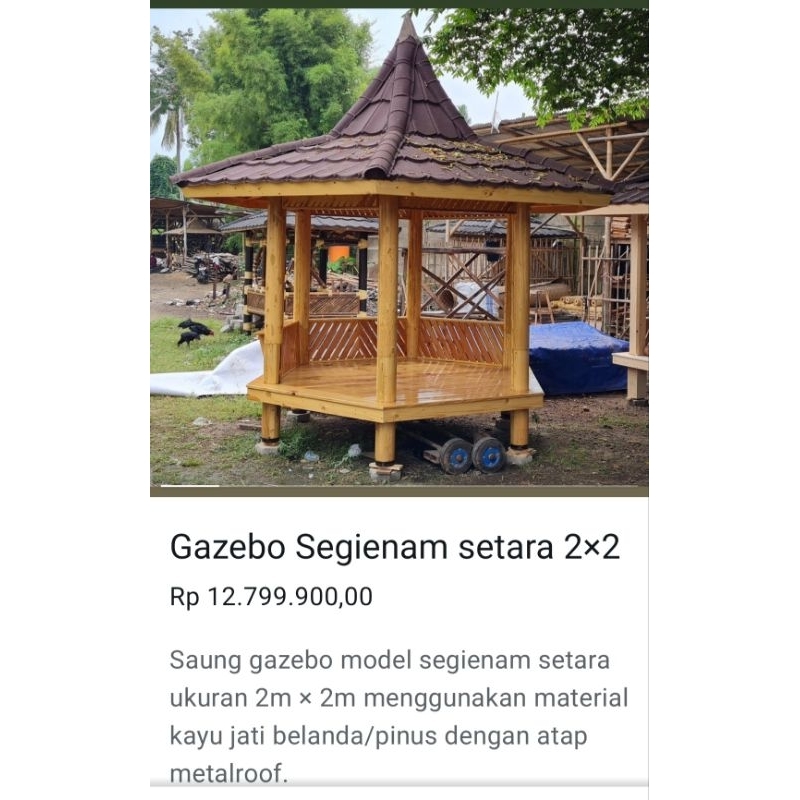 Saung Gazebo kayu jati belanda