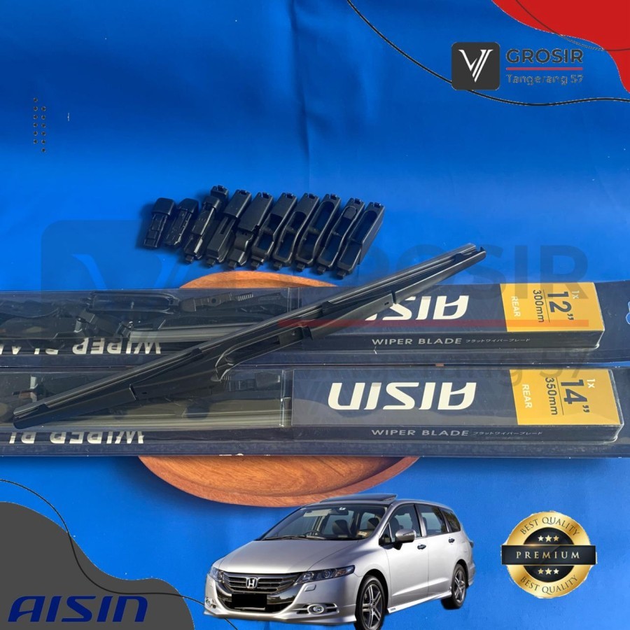 AISIN Rear Wiper Belakang Odyssey Gen2 Gen3 Gen4 Gen5 RA6 RB1 RB2 RB3 RC 1999-2021 12 inch Wiper Kar