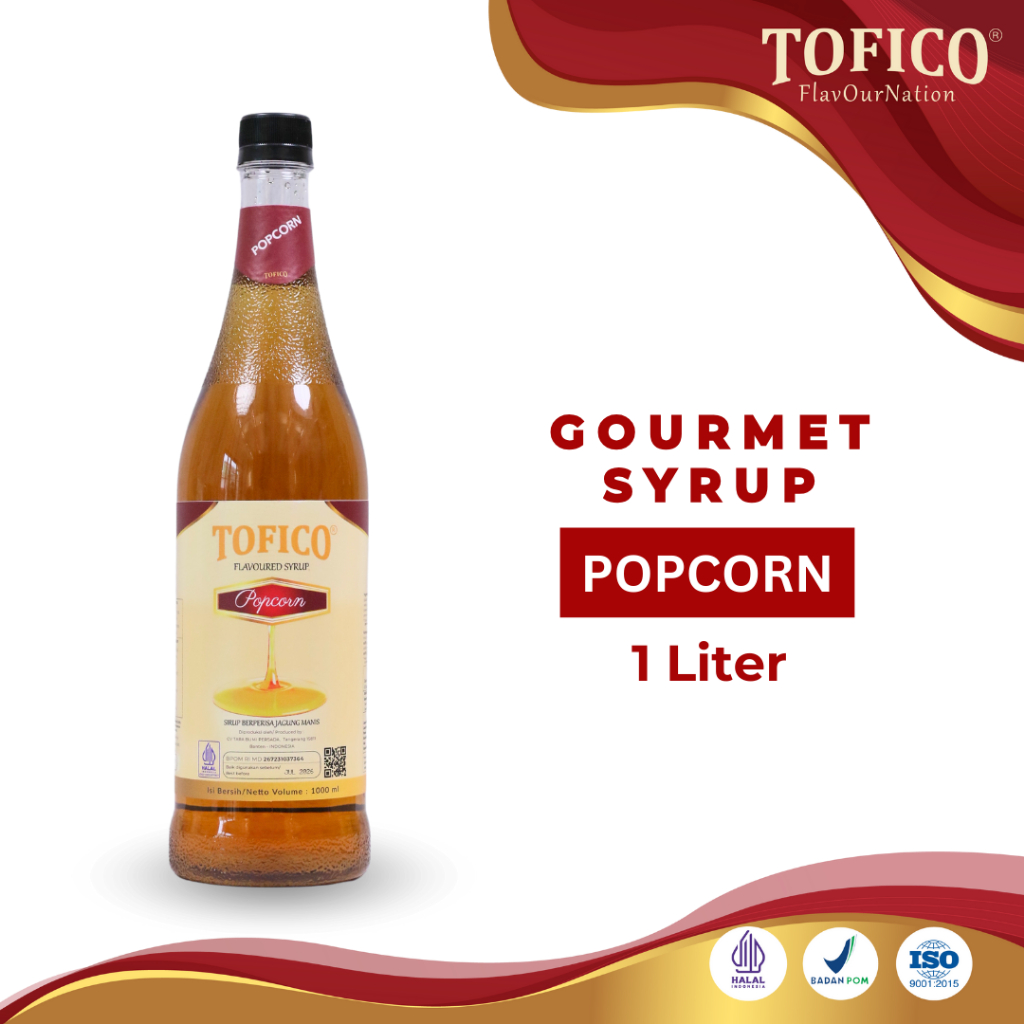 

Syrup Popcorn Tofico / Sirup Rasa Popcorn Premium 1 Liter / Tofico Syrup Official