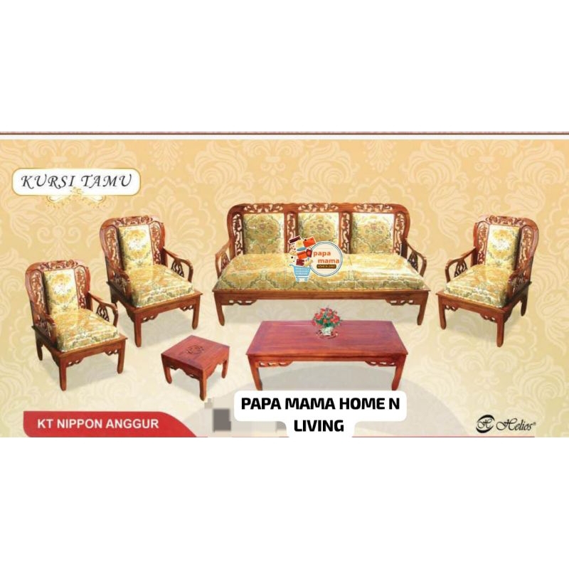 Kursi Tamu Jepara Type Nippon Anggur - Set Sofa Jepara